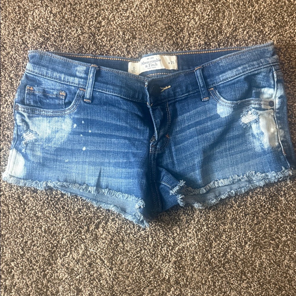 American Eagle Outfitters Distressed Blue Jean Shorts